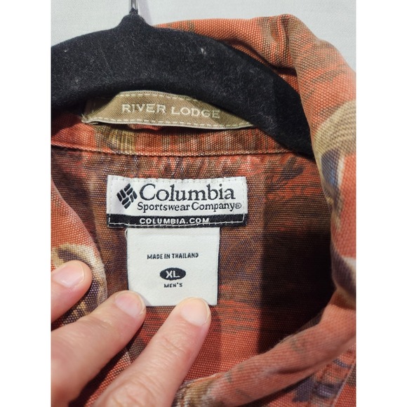 Columbia River Lodge Button Down Shirt XL Duck Print Outdoors Campcore - Picture 3 of 5